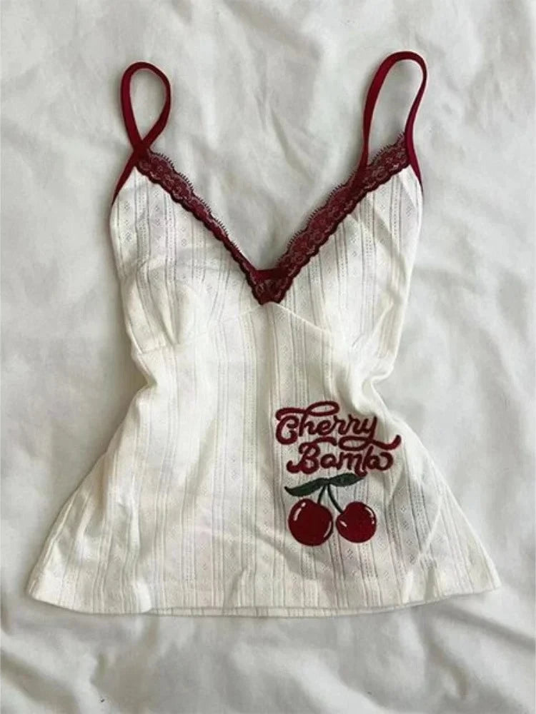 Summer  New Sexy Spice French Elegant Ladies Top Lace Patchwork Halter Vest Floral Skirt Design Hollowed-Out Strapless Tops