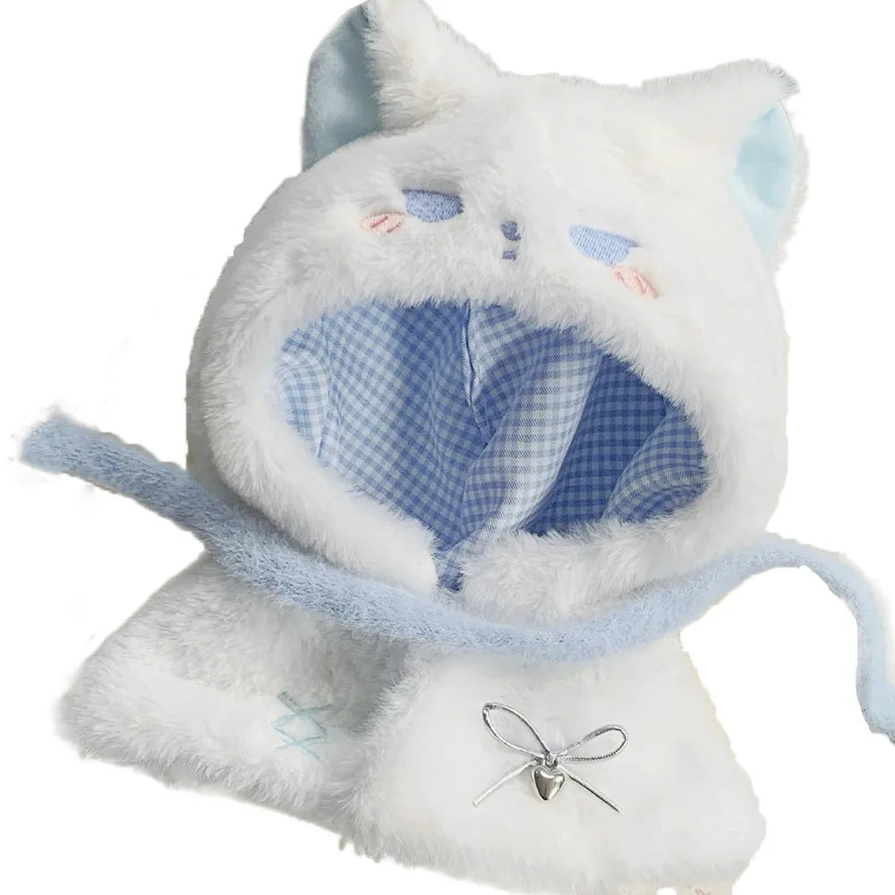 Plush Cloak 10cm Cotton Doll Clothes Suit Cute 20cm Doll Clothes Outfit Dress Up Blue Doll Clothes Set Children's Gift