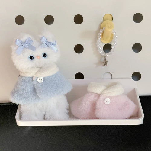 10~15cm Doll Clothes Plush Cloak Clothes Fur Cloak Coat Doll Clothes Dress Up Accessory